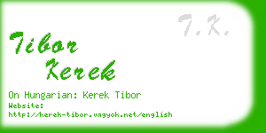 tibor kerek business card